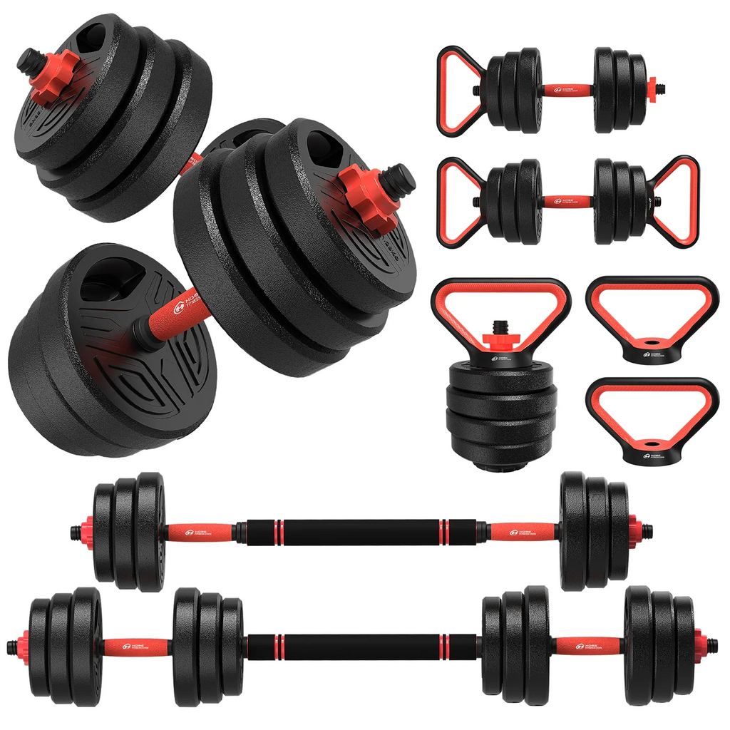 3-in-1 Adjustable Dumbbells Set 20kg – Home Gym Weights