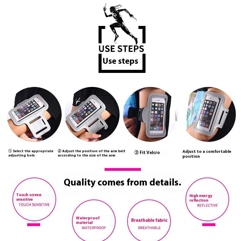 Running Phone Armband Case – Fits iPhones & Samsung up to 7"