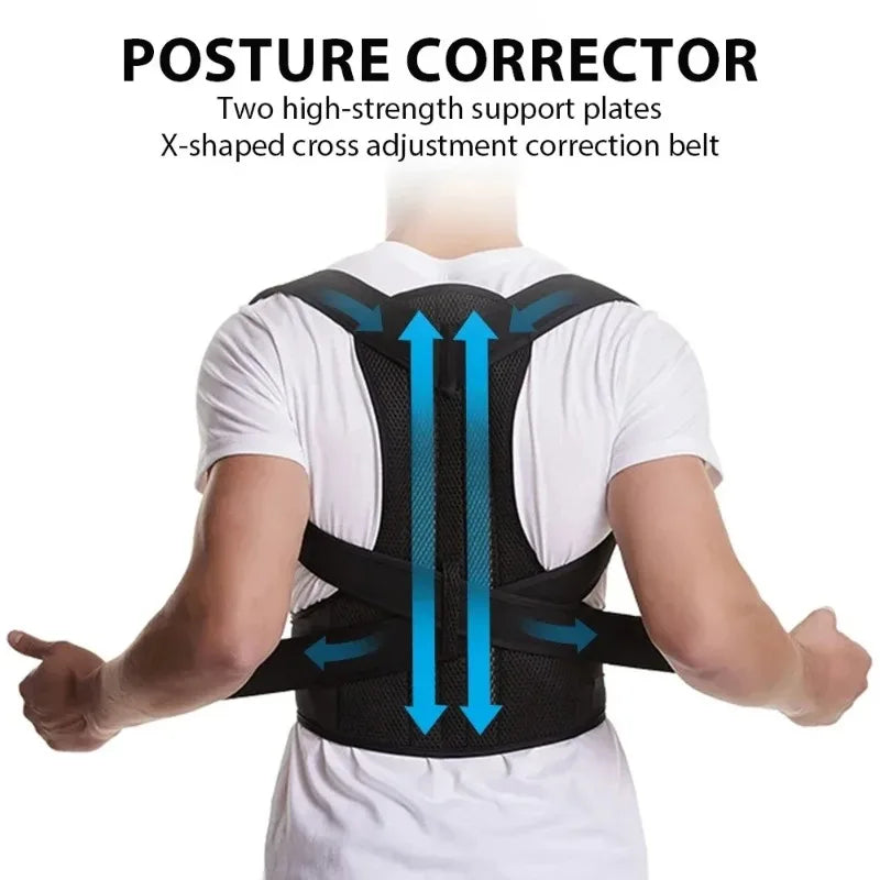 Back Posture Corrector Vest – Adjustable Lumbar Support Brace