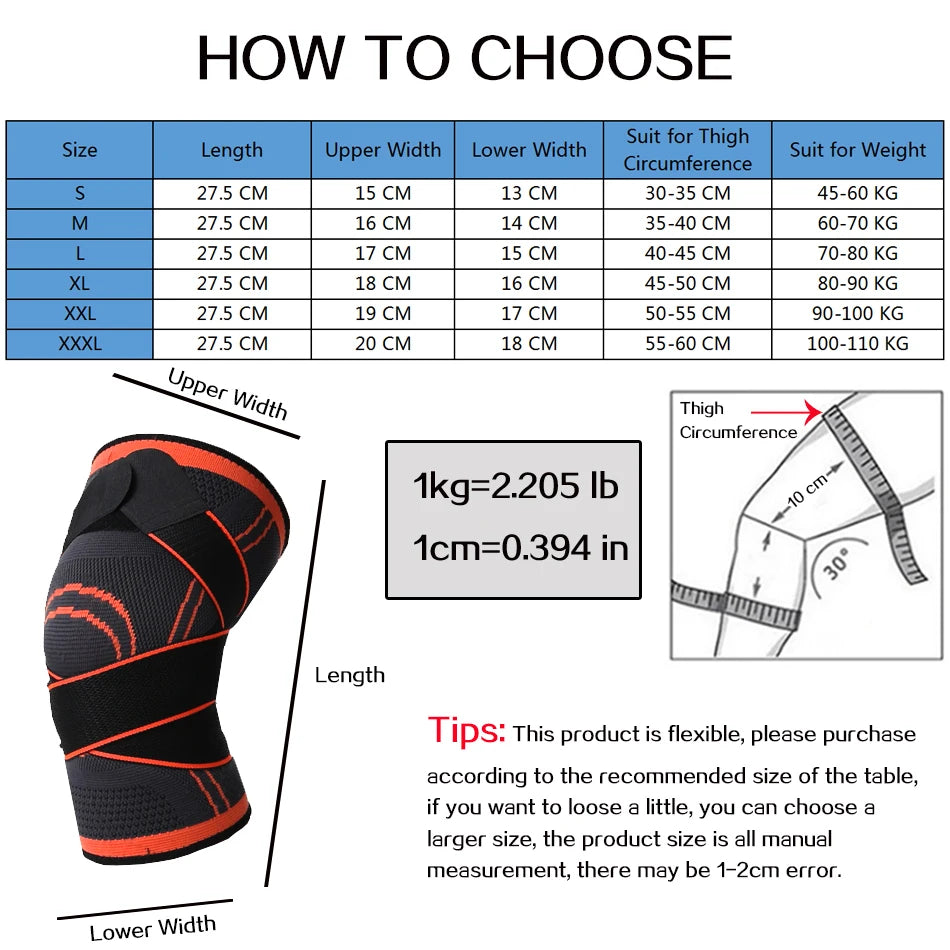Knee Compression Sleeve – Support Brace for Fitness & Arthritis