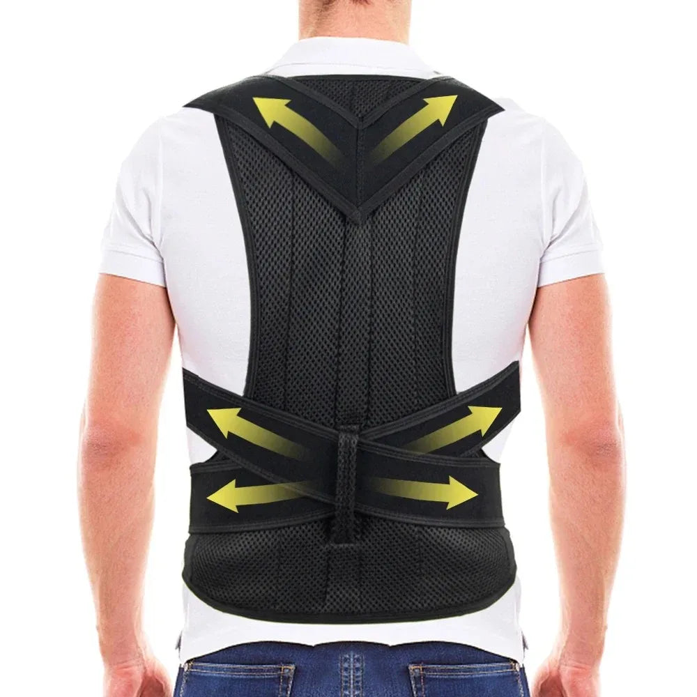 Back Posture Corrector Vest – Adjustable Lumbar Support Brace