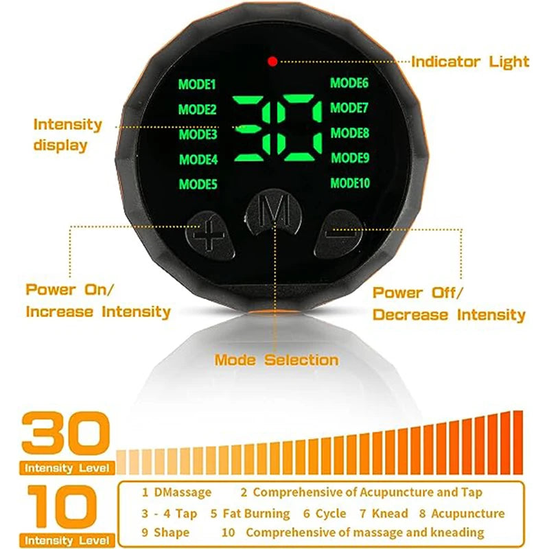 Abdominal Muscle Toner EMS Muscle Stimulator Electric Toning Belt Waist Trainer USB Recharge Body Weight Loss Fitness Massager