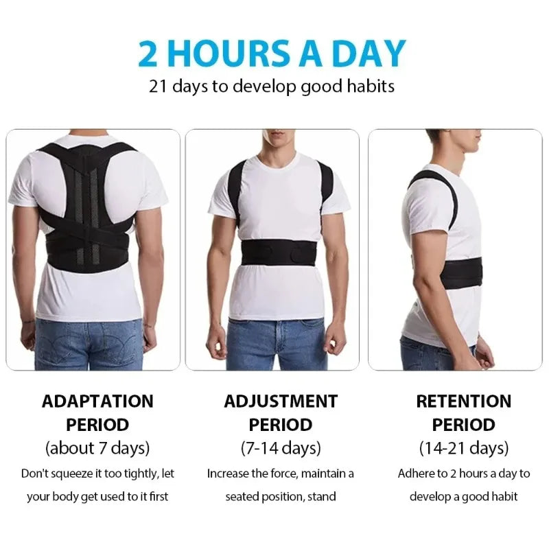 Back Posture Corrector Vest – Adjustable Lumbar Support Brace